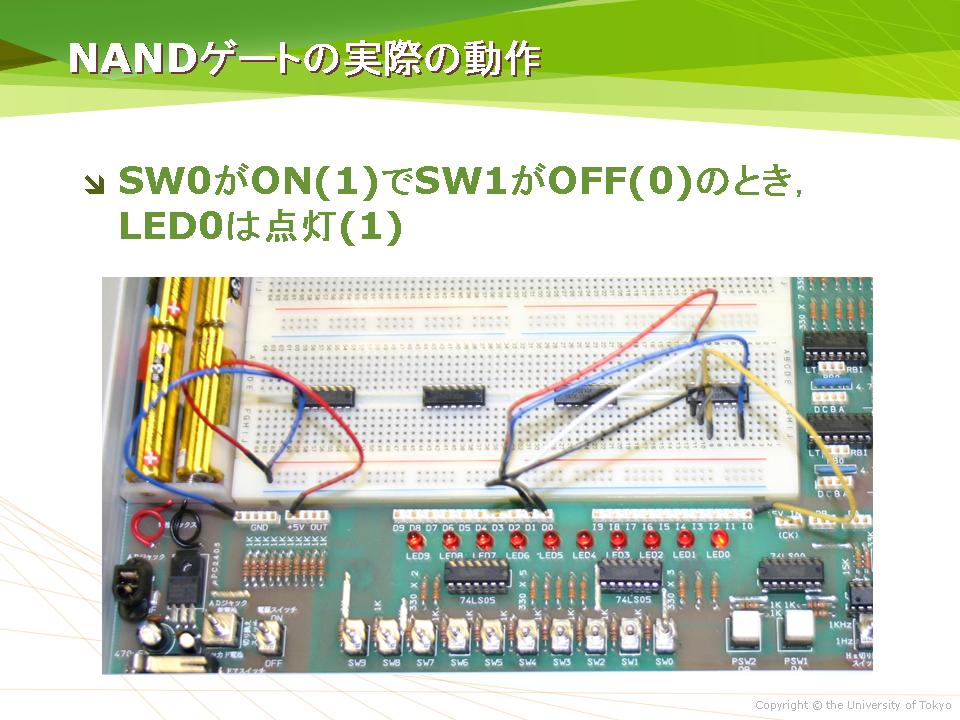 NANDゲートの実際の動作