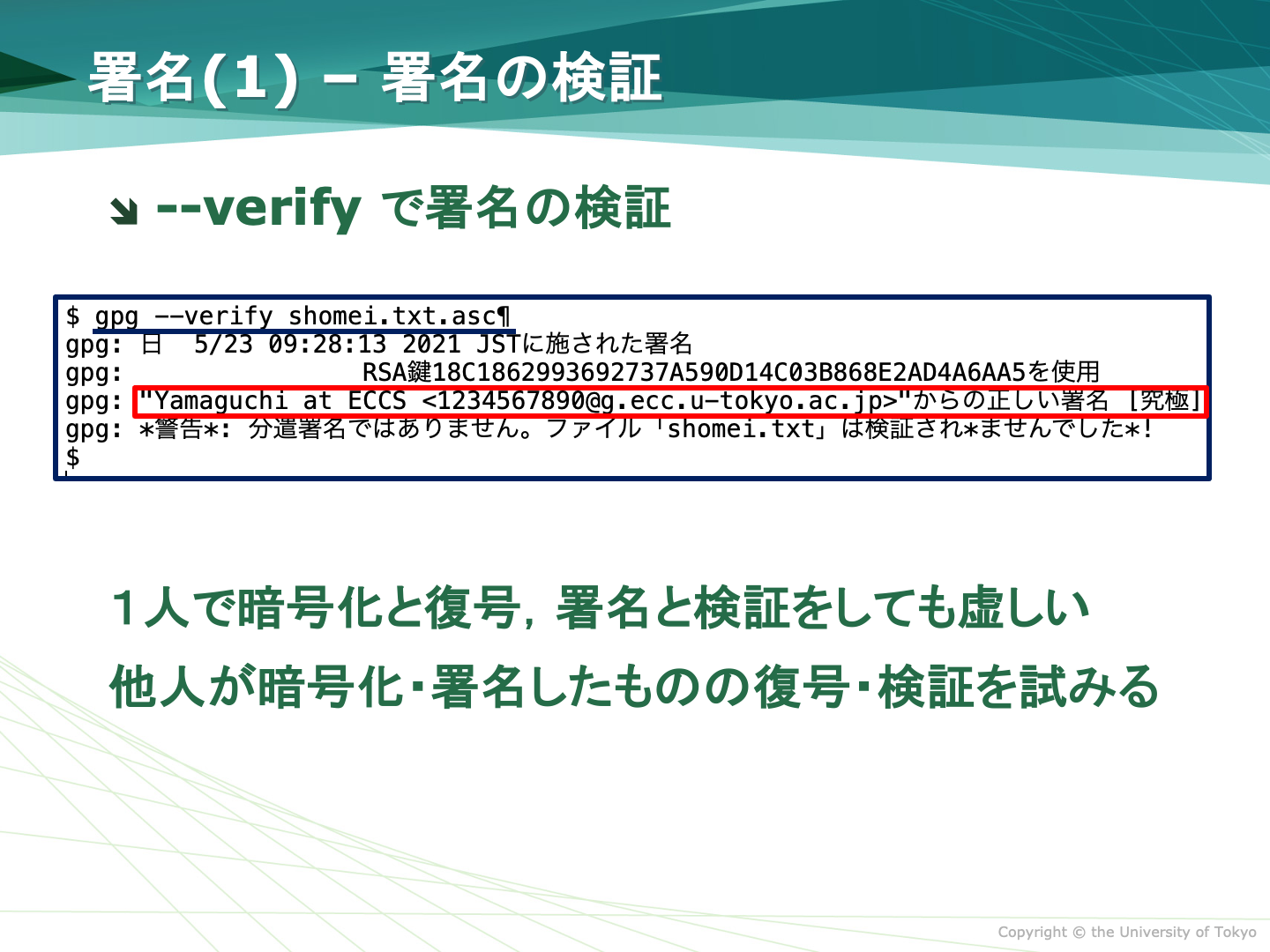 署名の検証