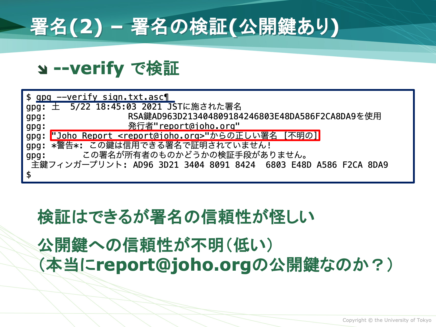署名の検証